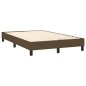 vidaXL Boxspringbett mit Matratze & LED Dunkelbraun 120x190 cm Stoff vidaXL Boxspringbett mit Matratze & LED Dunkelbraun 120x190 cm Stoff