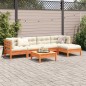 vidaXL 6-tlg. Garten-Sofagarnitur mit Kissen Wachsbraun Kiefernholz vidaXL 6-tlg. Garten-Sofagarnitur mit Kissen Wachsbraun Kiefernholz