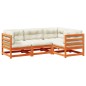 vidaXL 4-tlg. Garten-Sofagarnitur mit Kissen Wachsbraun Kiefernholz vidaXL 4-tlg. Garten-Sofagarnitur mit Kissen Wachsbraun Kiefernholz