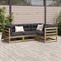 vidaXL 4-tlg. Garten-Sofagarnitur Kiefernholz Imprägniert vidaXL 4-tlg. Garten-Sofagarnitur Kiefernholz Imprägniert
