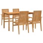 vidaXL 5-tlg. Garten-Essgruppe Massivholz Teak vidaXL 5-tlg. Garten-Essgruppe Massivholz Teak