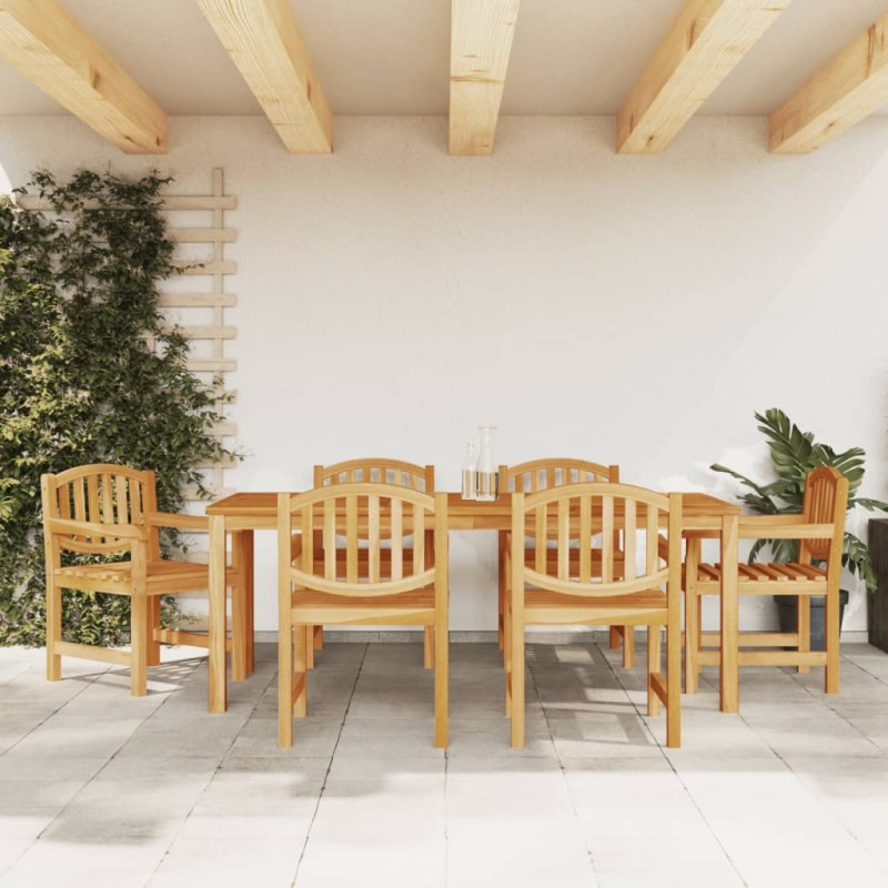 vidaXL 7-tlg. Garten-Essgruppe Massivholz Teak vidaXL 7-tlg. Garten-Essgruppe Massivholz Teak
