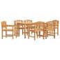 vidaXL 7-tlg. Garten-Essgruppe Massivholz Teak vidaXL 7-tlg. Garten-Essgruppe Massivholz Teak