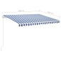 Automatische Markise mit LED Windsensor 3,5x2,5 m Blau Weiß Automatische Markise mit LED Windsensor 3,5x2,5 m Blau Weiß