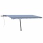 Automatische Markise mit LED & Windsensor 500x300 Blau und Weiß Automatische Markise mit LED & Windsensor 500x300 Blau und Weiß