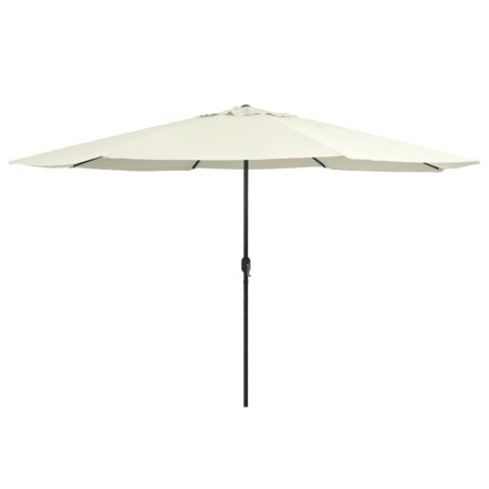 vidaXL Sonnenschirm mit Metall-Mast 390 cm Sandweiß