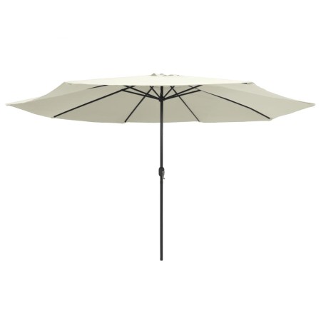 vidaXL Sonnenschirm mit Metall-Mast 390 cm Sandweiß