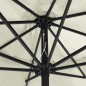 vidaXL Sonnenschirm mit Metall-Mast 390 cm Sandweiß vidaXL Sonnenschirm mit Metall-Mast 390 cm Sandweiß