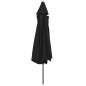 vidaXL Sonnenschirm mit Metall-Mast 390 cm Schwarz vidaXL Sonnenschirm mit Metall-Mast 390 cm Schwarz