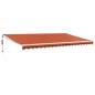 vidaXL Elektrische Markise mit Kurbel Orange und Braun 5x3 m vidaXL Elektrische Markise mit Kurbel Orange und Braun 5x3 m