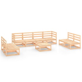 vidaXL 9-tlg. Garten-Lounge-Set Massivholz Kiefer
