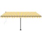 Automatische Markise mit LED & Windsensor 450x300 cm Gelb/Weiß Automatische Markise mit LED & Windsensor 450x300 cm Gelb/Weiß