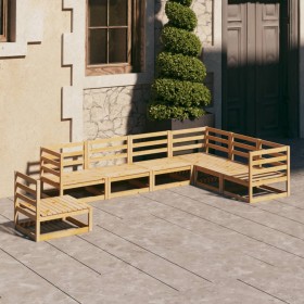 vidaXL 7-tlg. Garten-Lounge-Set Massivholz Kiefer