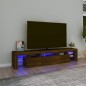 vidaXL TV-Schrank mit LED-Leuchten Braun Eichen-Optik 200x36,5x40 cm vidaXL TV-Schrank mit LED-Leuchten Braun Eichen-Optik 200x36,5x40 cm