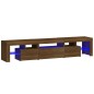 vidaXL TV-Schrank mit LED-Leuchten Braun Eichen-Optik 200x36,5x40 cm vidaXL TV-Schrank mit LED-Leuchten Braun Eichen-Optik 200x36,5x40 cm
