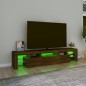 vidaXL TV-Schrank mit LED-Leuchten Braun Eichen-Optik 200x36,5x40 cm vidaXL TV-Schrank mit LED-Leuchten Braun Eichen-Optik 200x36,5x40 cm