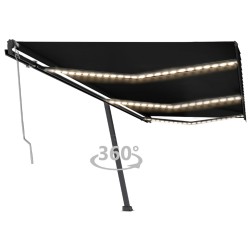 Automatische Markise mit LED & Windsensor 600x350 cm Anthrazit