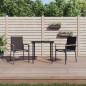 vidaXL 3-tlg. Garten-Essgruppe Schwarz Textilene und Stahl vidaXL 3-tlg. Garten-Essgruppe Schwarz Textilene und Stahl