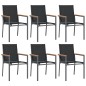 vidaXL Gartenstühle 6 Stk. Schwarz 55x61,5x90 cm Textilene und Stahl vidaXL Gartenstühle 6 Stk. Schwarz 55x61,5x90 cm Textilene und Stahl