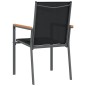 vidaXL Gartenstühle 6 Stk. Schwarz 55x61,5x90 cm Textilene und Stahl vidaXL Gartenstühle 6 Stk. Schwarz 55x61,5x90 cm Textilene und Stahl