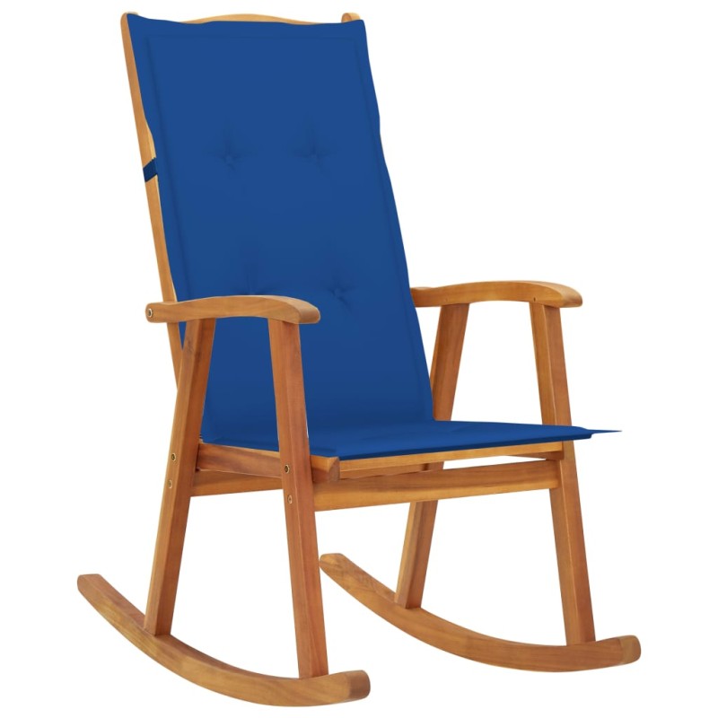 vidaXL Schaukelstuhl mit Auflagen Massivholz Akazie vidaXL Schaukelstuhl mit Auflagen Massivholz Akazie