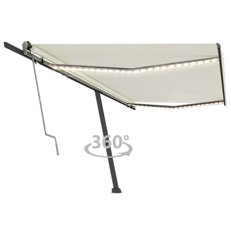 Automatische Markise mit LED & Windsensor 500x300 Creme Automatische Markise mit LED & Windsensor 500x300 Creme