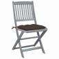 vidaXL Klappbare Gartenstühle 6 Stk. mit Kissen Massivholz Akazie vidaXL Klappbare Gartenstühle 6 Stk. mit Kissen Massivholz Akazie