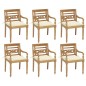 vidaXL Batavia-Stühle mit Kissen 6 Stk. Massivholz Teak vidaXL Batavia-Stühle mit Kissen 6 Stk. Massivholz Teak