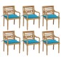 vidaXL Batavia-Stühle mit Kissen 6 Stk. Massivholz Teak vidaXL Batavia-Stühle mit Kissen 6 Stk. Massivholz Teak