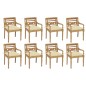 vidaXL Batavia-Stühle mit Kissen 8 Stk. Massivholz Teak vidaXL Batavia-Stühle mit Kissen 8 Stk. Massivholz Teak