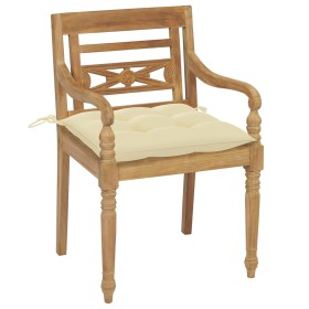 vidaXL Batavia-Stühle mit Kissen 8 Stk. Massivholz Teak