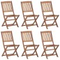 vidaXL Klappbare Gartenstühle 6 Stk. mit Kissen Massivholz Akazie vidaXL Klappbare Gartenstühle 6 Stk. mit Kissen Massivholz Akazie