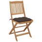 vidaXL Klappbare Gartenstühle 6 Stk. mit Kissen Massivholz Akazie vidaXL Klappbare Gartenstühle 6 Stk. mit Kissen Massivholz Akazie
