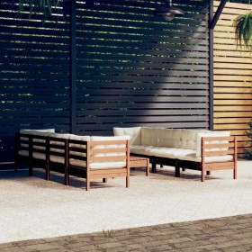 vidaXL 9-tlg. Garten-Lounge-Set mit Kissen Kiefer Massivholz