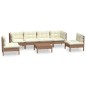 vidaXL 7-tlg. Garten-Lounge-Set mit Kissen Kiefer Massivholz vidaXL 7-tlg. Garten-Lounge-Set mit Kissen Kiefer Massivholz