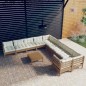 vidaXL 11-tlg. Garten-Lounge-Set mit Kissen Honigbraun Kiefernholz vidaXL 11-tlg. Garten-Lounge-Set mit Kissen Honigbraun Kiefernholz