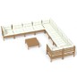 vidaXL 11-tlg. Garten-Lounge-Set mit Kissen Honigbraun Kiefernholz vidaXL 11-tlg. Garten-Lounge-Set mit Kissen Honigbraun Kiefernholz