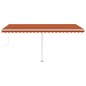 vidaXL Standmarkise Automatisch 500x300 cm Orange/Braun vidaXL Standmarkise Automatisch 500x300 cm Orange/Braun