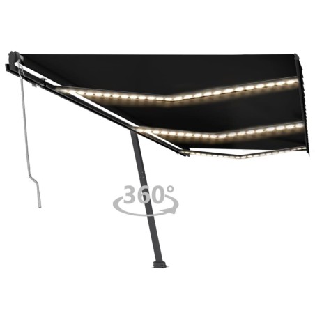 Automatische Markise mit LED & Windsensor 600x300 cm Anthrazit