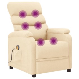 vidaXL Massagesessel Creme Stoff