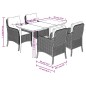 vidaXL 5-tlg. Garten-Essgruppe mit Kissen Beige Poly Rattan vidaXL 5-tlg. Garten-Essgruppe mit Kissen Beige Poly Rattan