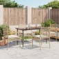 vidaXL 5-tlg. Garten-Essgruppe mit Kissen Beige Poly Rattan vidaXL 5-tlg. Garten-Essgruppe mit Kissen Beige Poly Rattan