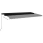 Automatische Markise mit LED & Windsensor 600x300 cm Anthrazit Automatische Markise mit LED & Windsensor 600x300 cm Anthrazit