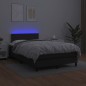 vidaXL Boxspringbett mit Matratze & LED Schwarz 120x190 cm Kunstleder vidaXL Boxspringbett mit Matratze & LED Schwarz 120x190 cm Kunstleder