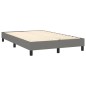vidaXL Boxspringbett mit Matratze & LED Dunkelgrau 120x190 cm Stoff vidaXL Boxspringbett mit Matratze & LED Dunkelgrau 120x190 cm Stoff