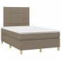 vidaXL Boxspringbett mit Matratze Taupe 120x190 cm Stoff vidaXL Boxspringbett mit Matratze Taupe 120x190 cm Stoff