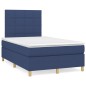 vidaXL Boxspringbett mit Matratze Blau 120x190 cm Stoff vidaXL Boxspringbett mit Matratze Blau 120x190 cm Stoff