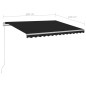 vidaXL Markise Automatisch Einziehbar mit Pfosten 3x2,5 m Anthrazit vidaXL Markise Automatisch Einziehbar mit Pfosten 3x2,5 m Anthrazit