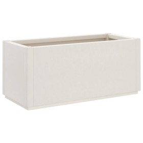 vidaXL Pflanzkübel Weiß 80x36x35 cm PP