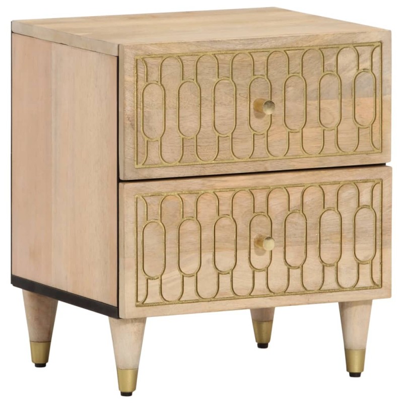 vidaXL Nachttisch 40x33x46 cm Massivholz Mango vidaXL Nachttisch 40x33x46 cm Massivholz Mango